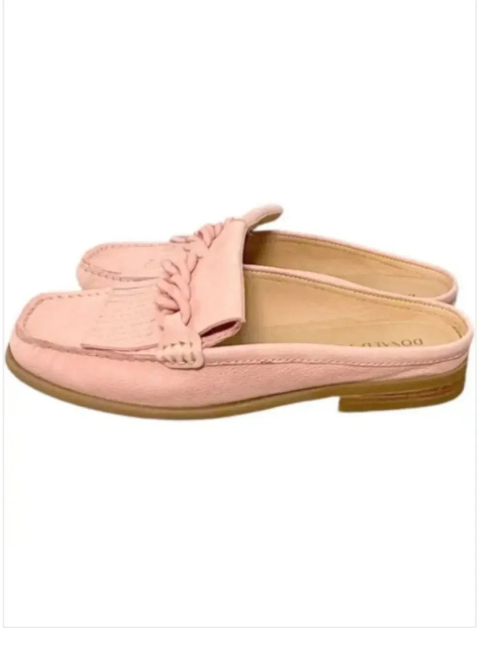 DONALD J. PLINER Pink Mika Fringe Loafer Mules Size 6.5